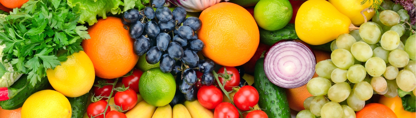 A variety of colorful fresh produce.