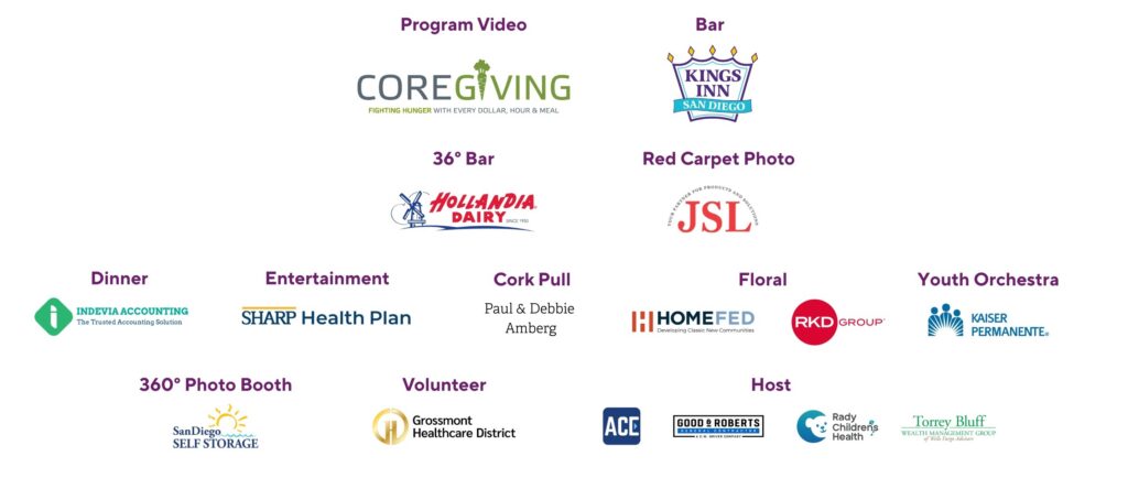 2026 Gala Sponsors.