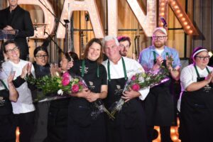 Chef Sara Polczynski and Chef Vaughn Vargus at the 13th Annual San Diego Food Bank Gala in 2025.
