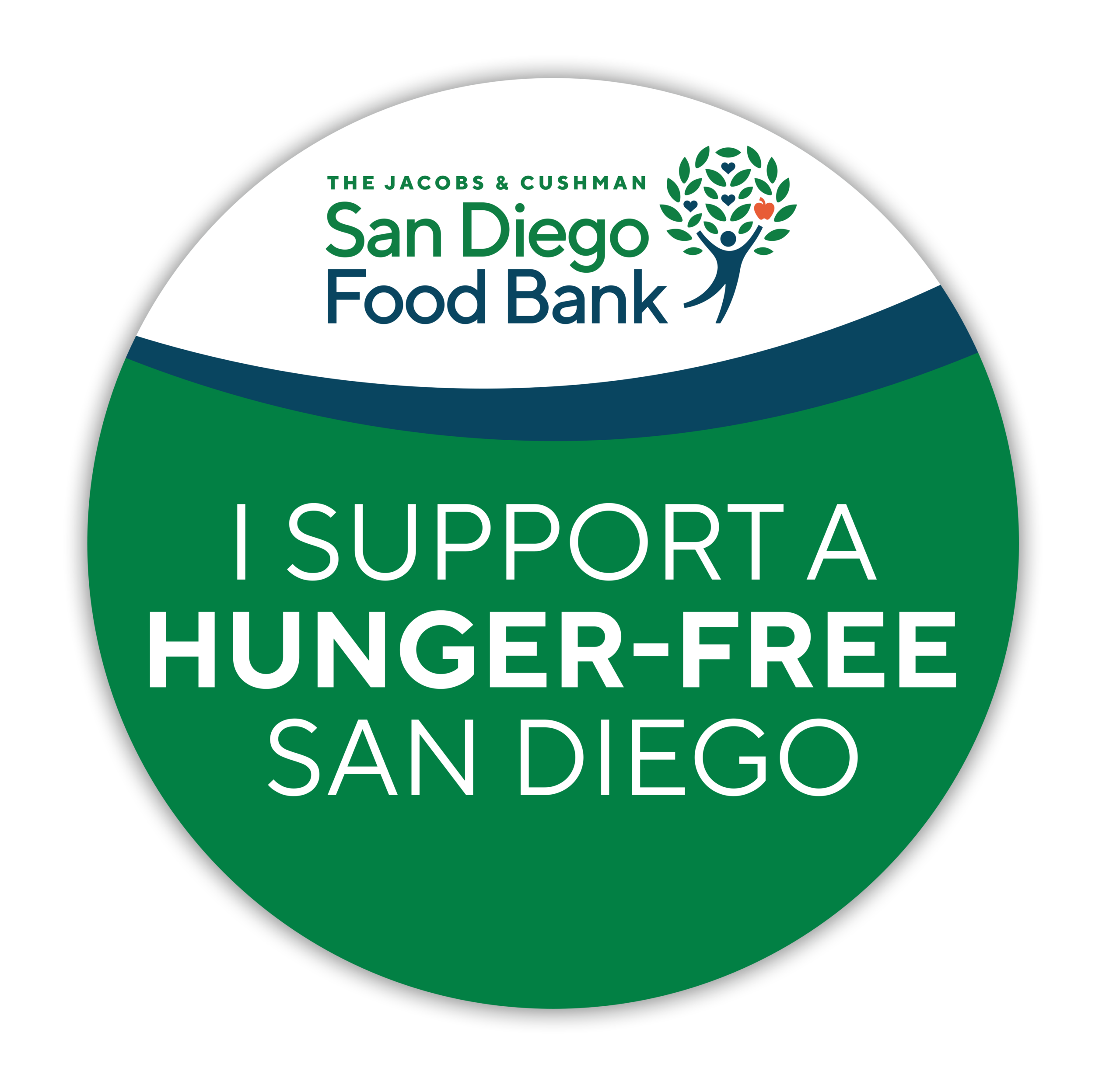 I Support A Hunger-Free San Diego sticker.